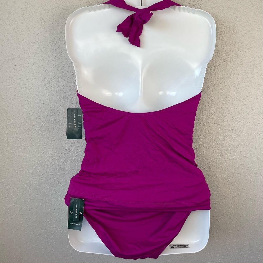 NWT Lauren Ralph Lauren Matching Tankini and Bottoms Size 6 - Picture 4 of 7